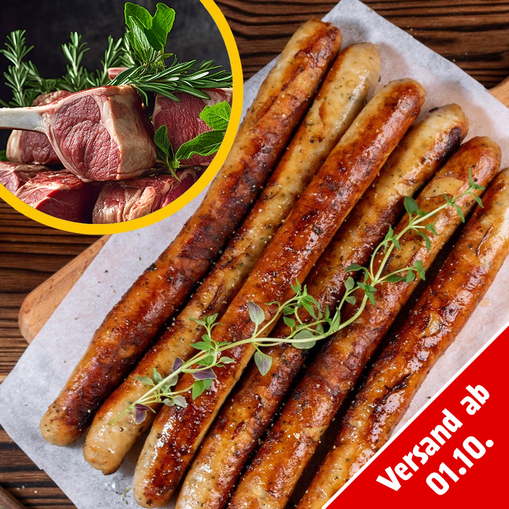 Bratwurst-Special "Rindsbratwurst mit Lamm"